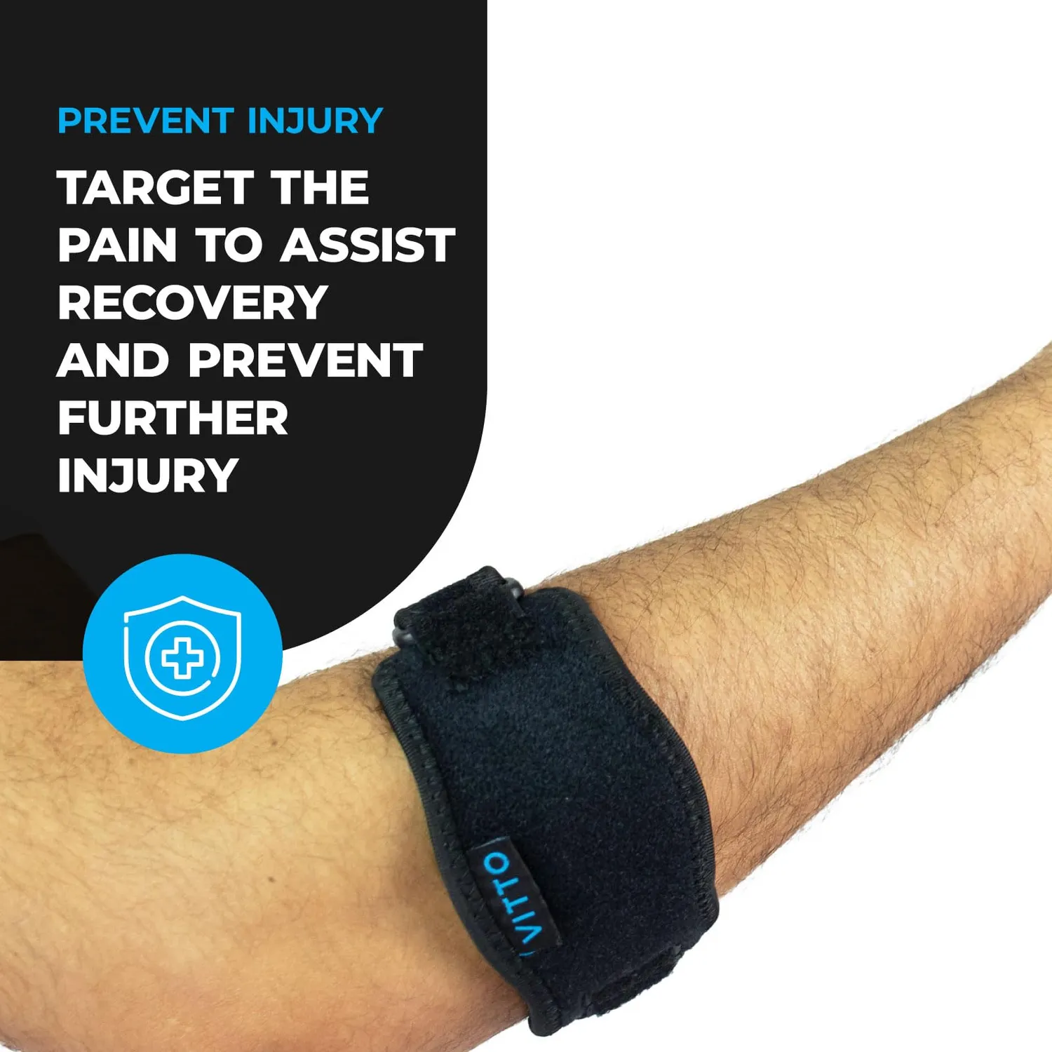 VITTO Elbow Support Gomitiera M Nera stabilizzante