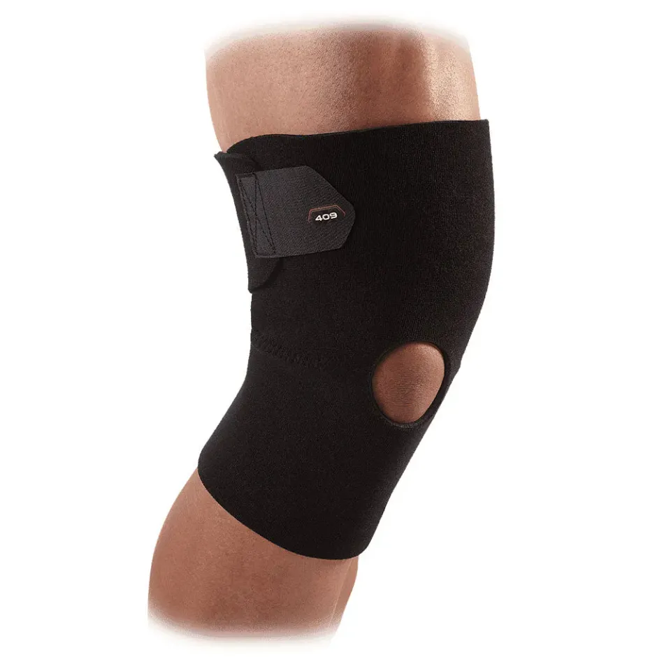 McDavid 409 fascia ginocchio nera rotula aperta