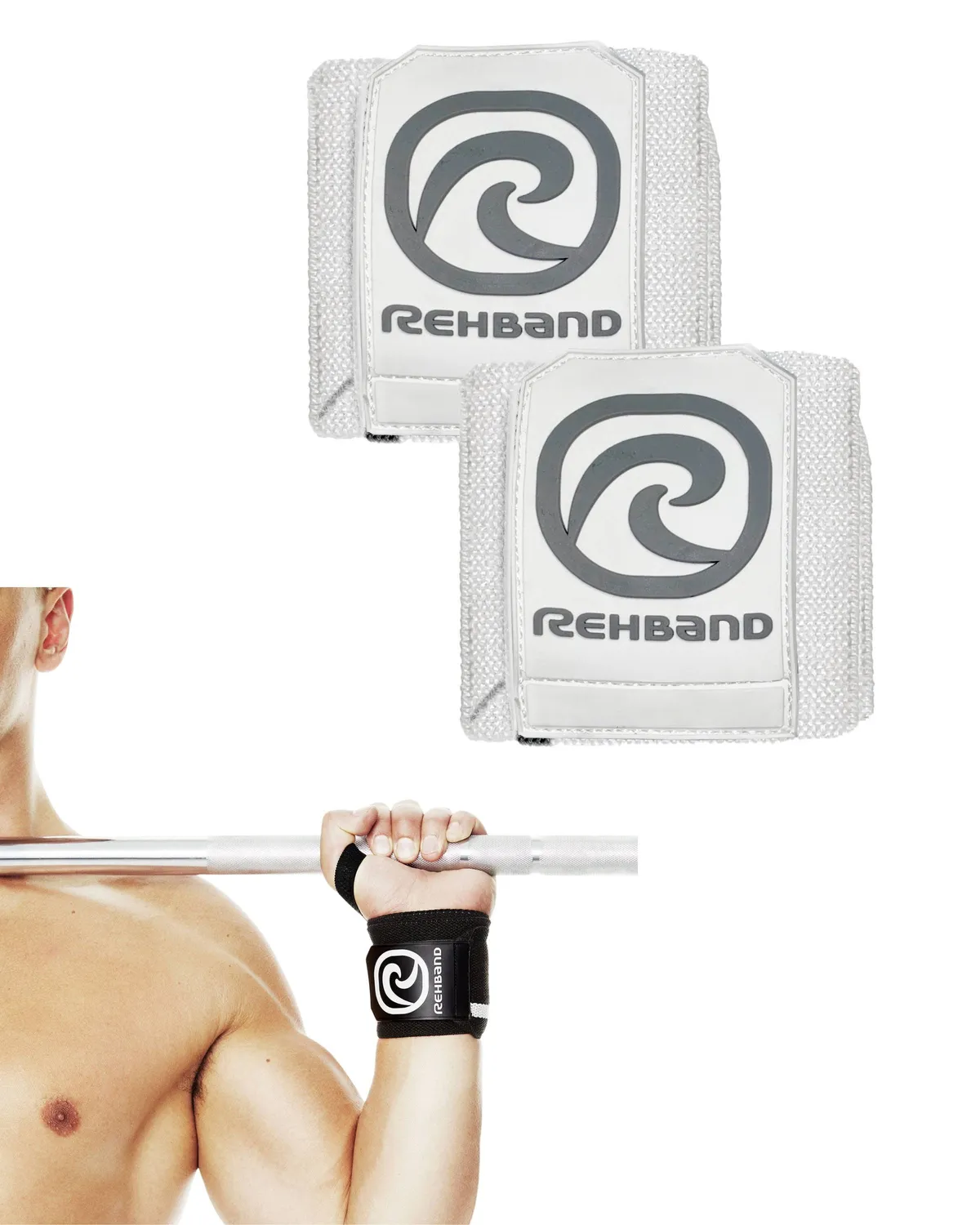 Rehband Wrist Wraps Polsiera Elastica 45 cm Coppia