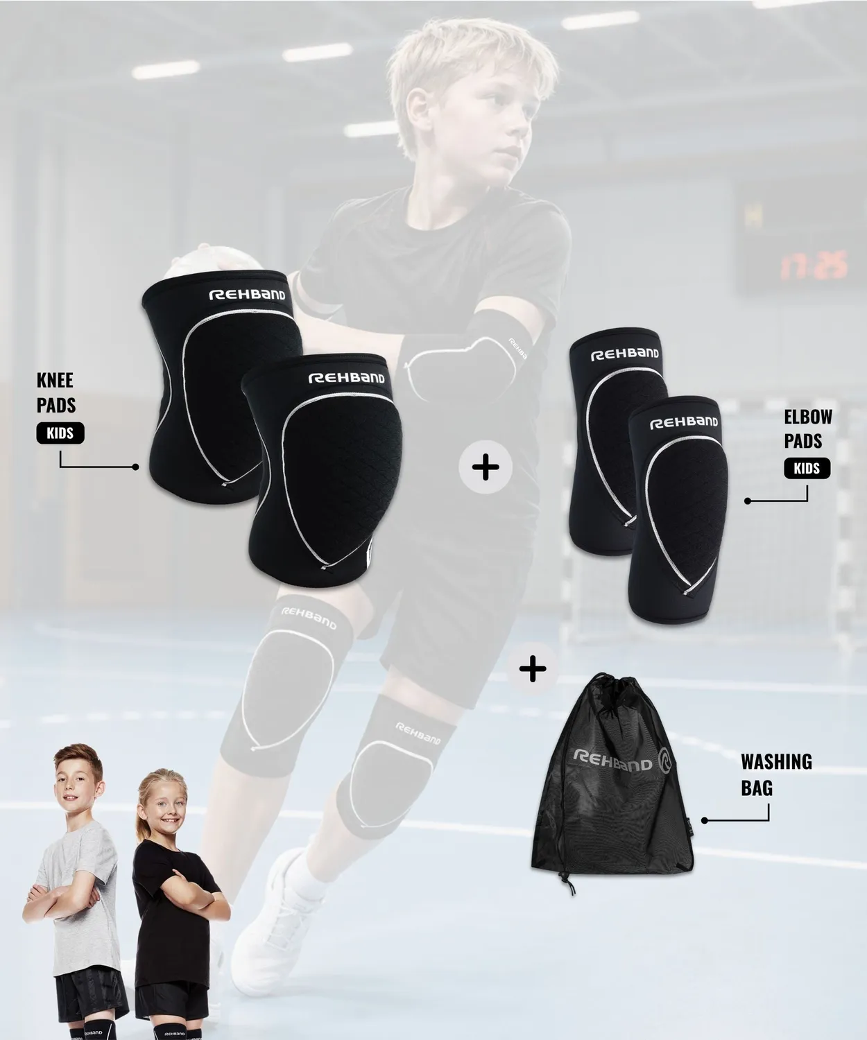 Rehband Handball Kit Junior kit ginocchiere gomitiere 3 mm