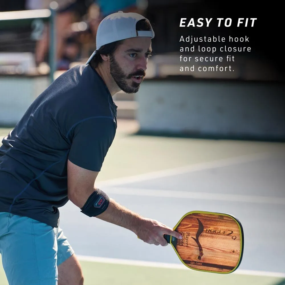 McDavid 489 fascia gomito tennista nero con cuscinetti