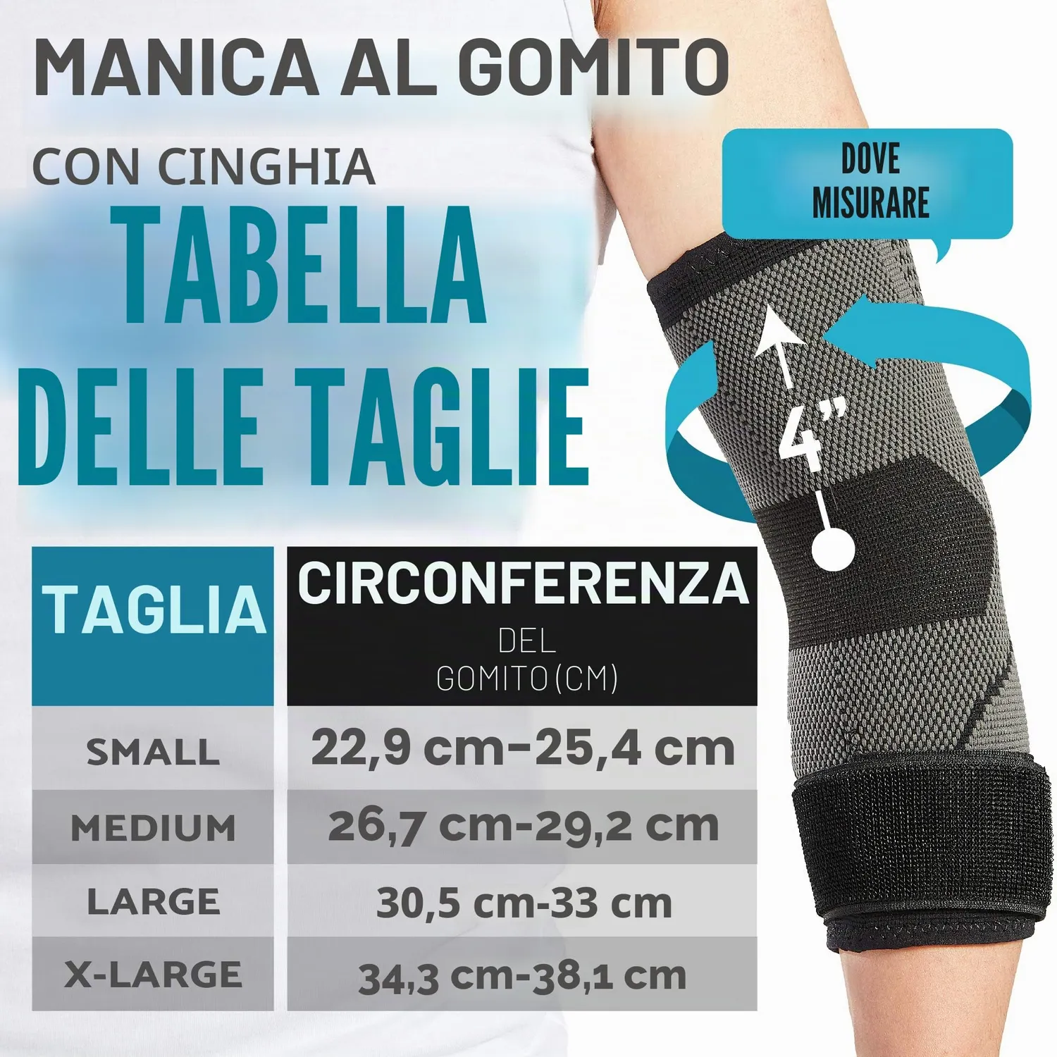 Bodyprox manicotto gomito L nero 2 pezzi tendinite