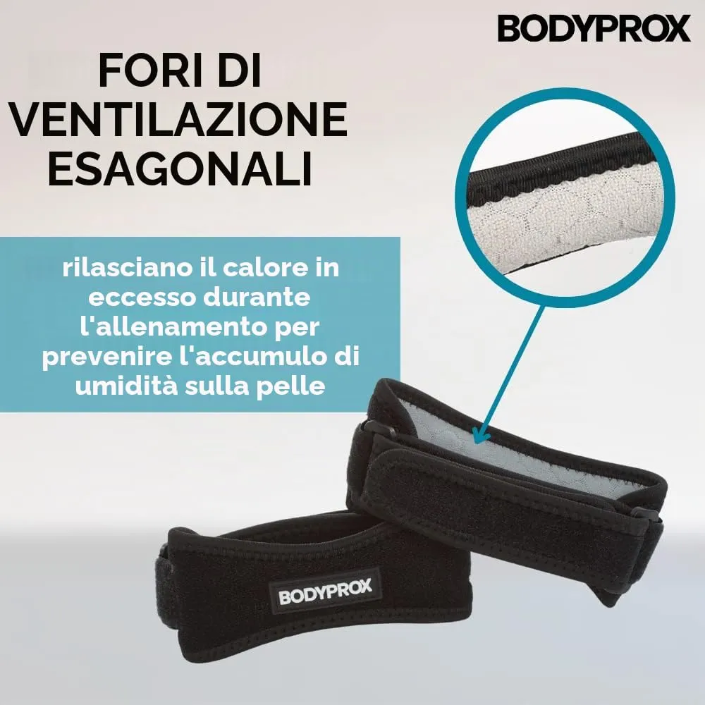 Bodyprox Cinturino Ginocchio Rotula x2 con Gel Sottorotuleo