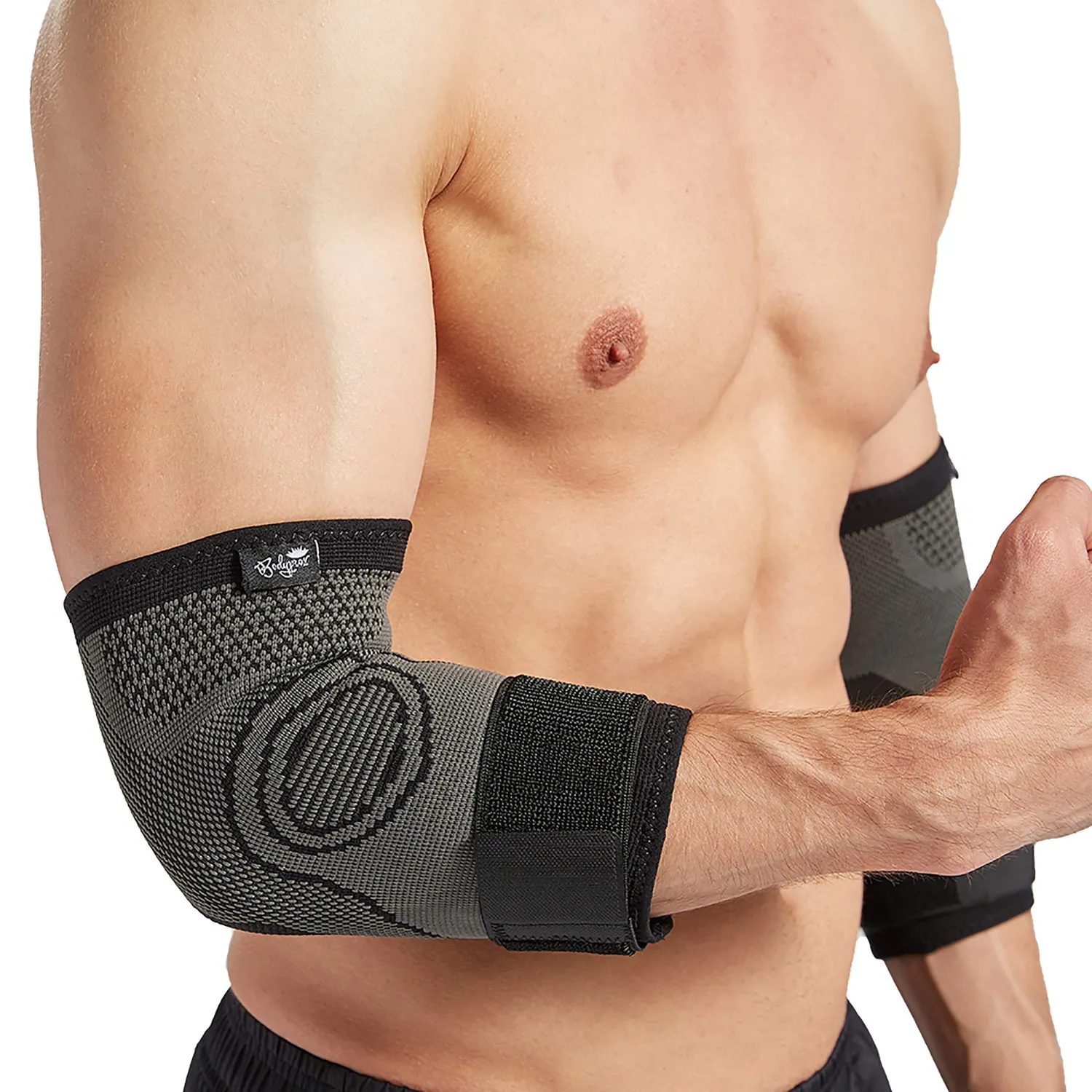 Bodyprox manicotto gomito L nero 2 pezzi tendinite