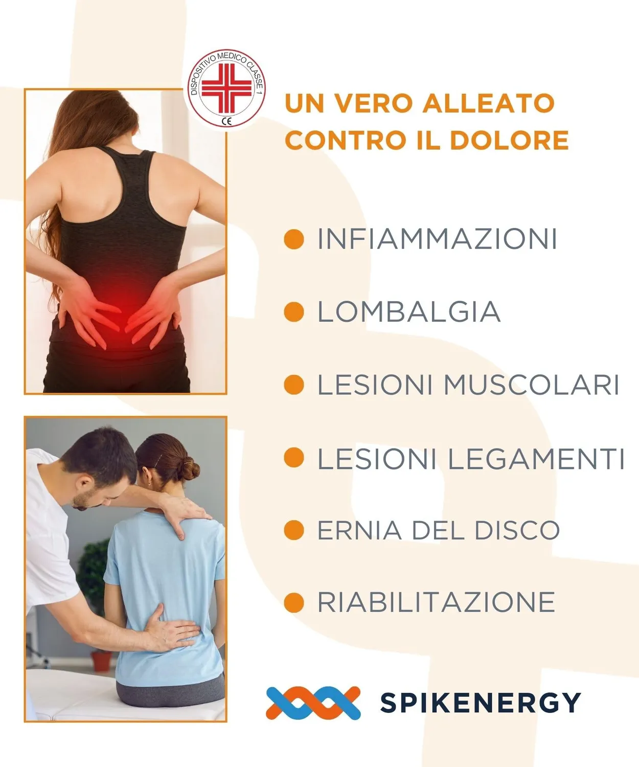 Spikenergy Fascia Lombare Guaina Donna L Magnetoterapia