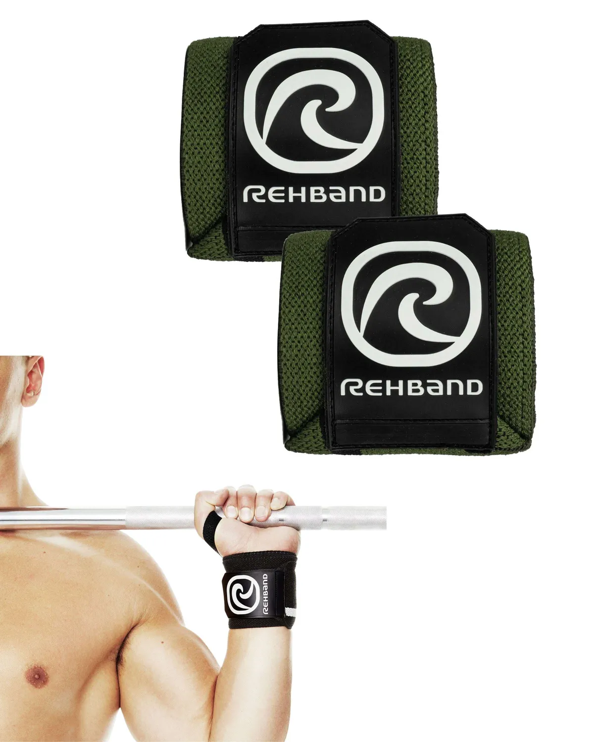 Rehband Wrist Wraps Polsiera Elastica 45 cm Coppia