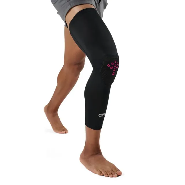 McDavid HEX Viz manicotto gamba nero/rosa S imbottito