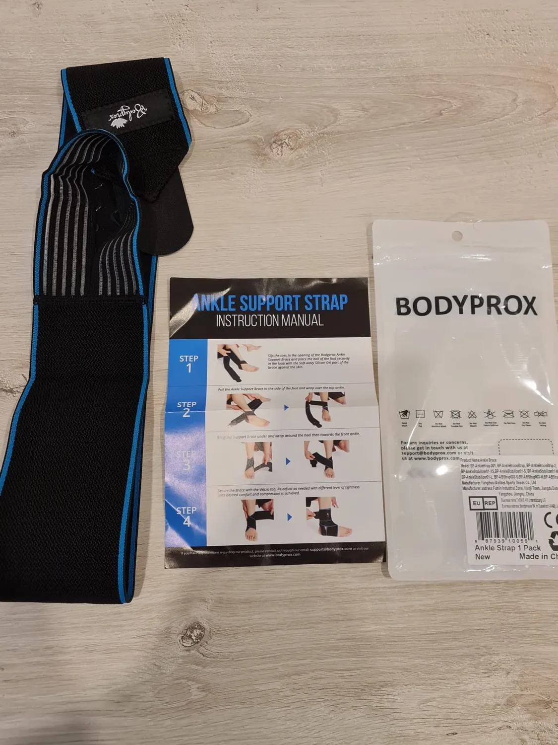 Bodyprox tutore caviglia compressione nero regolabile