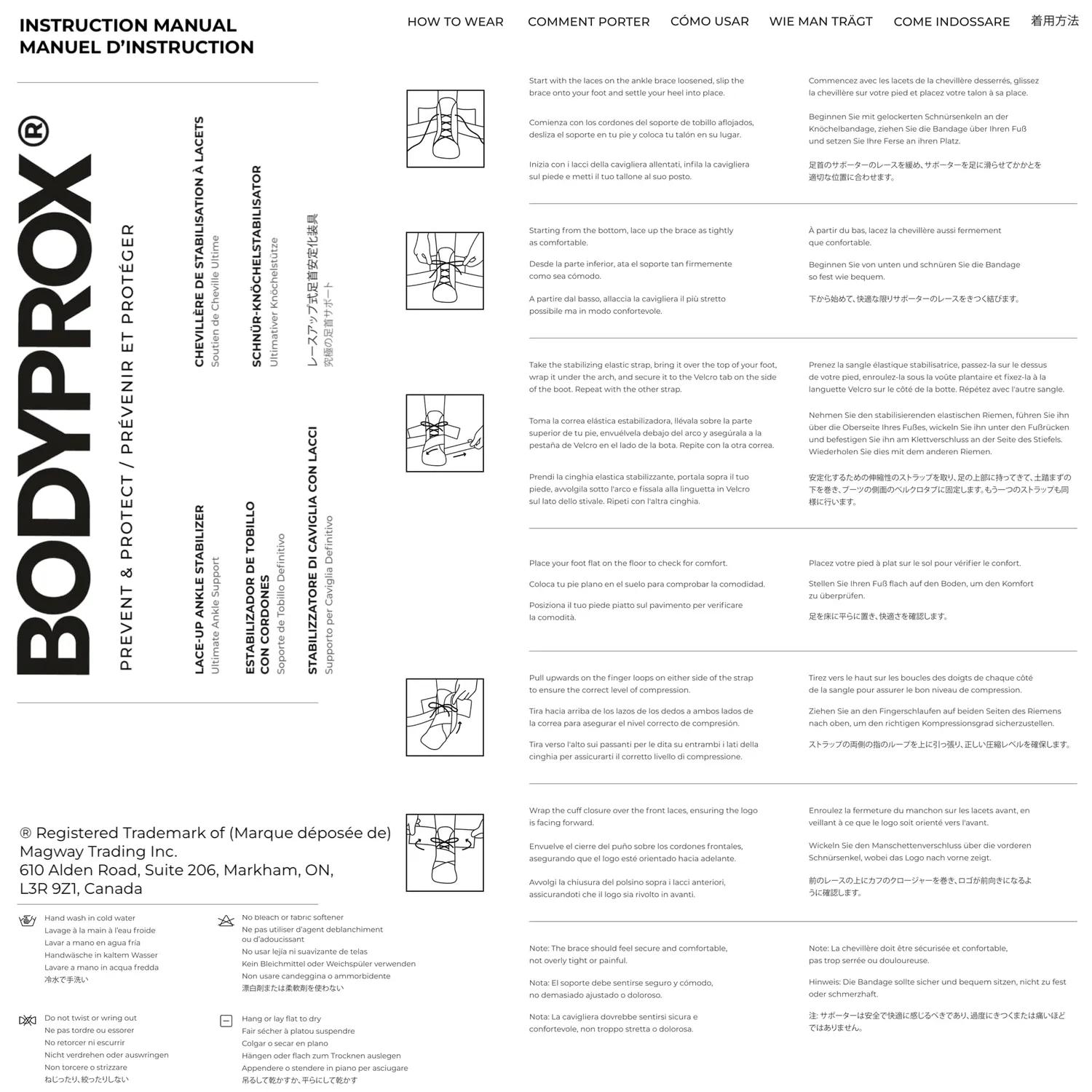 Bodyprox Tutore Caviglia con Lacci S Stabilizzante