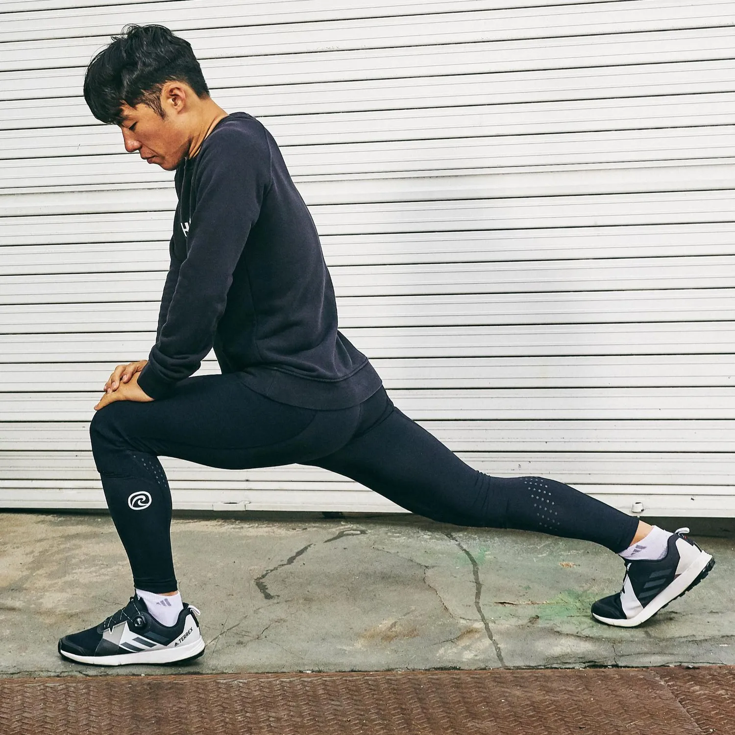 Rehband QD Compression Tights leggings uomo nero compressivi