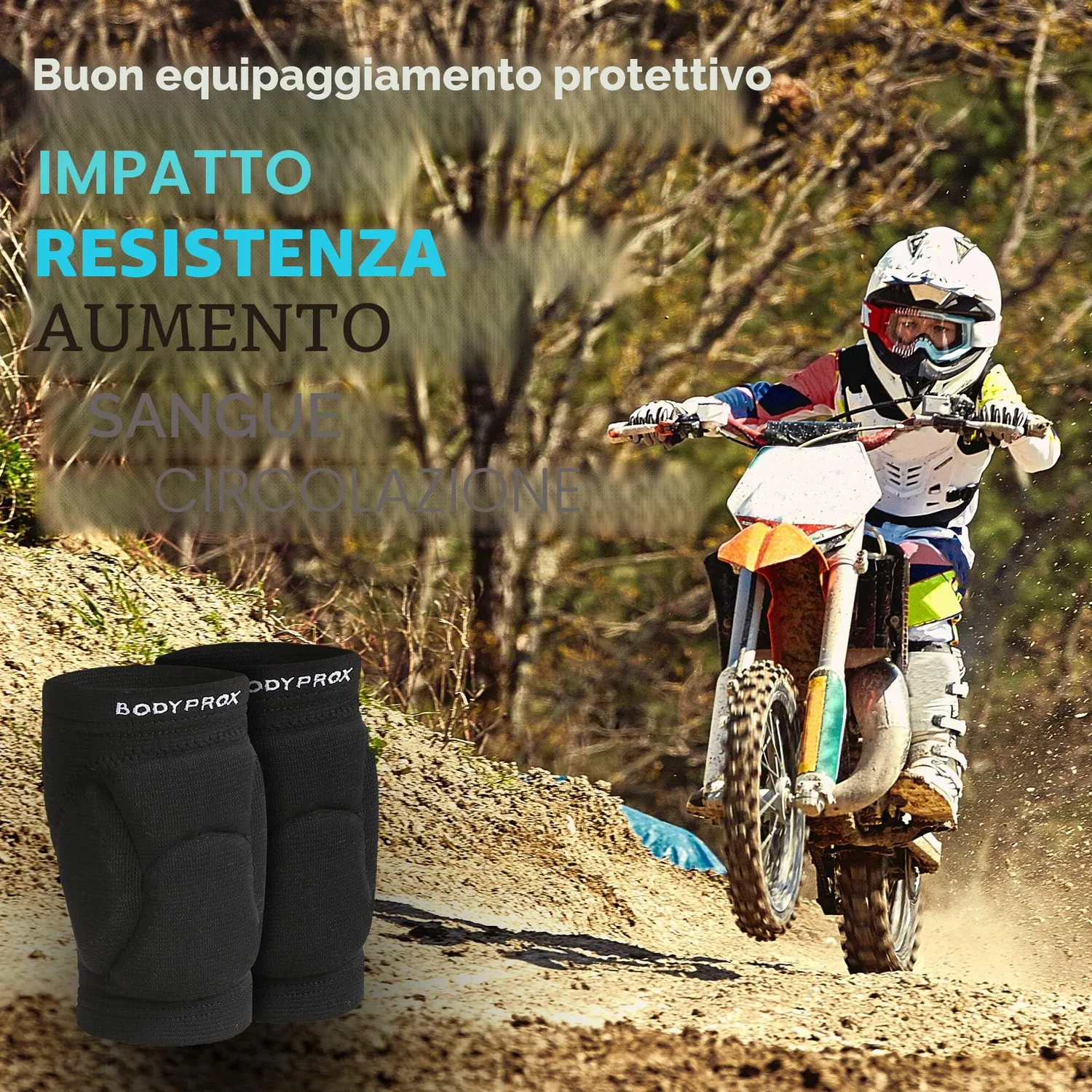 Bodyprox Junior 8-13 Anni Ginocchiere Pallavolo Nero Antiscivolo