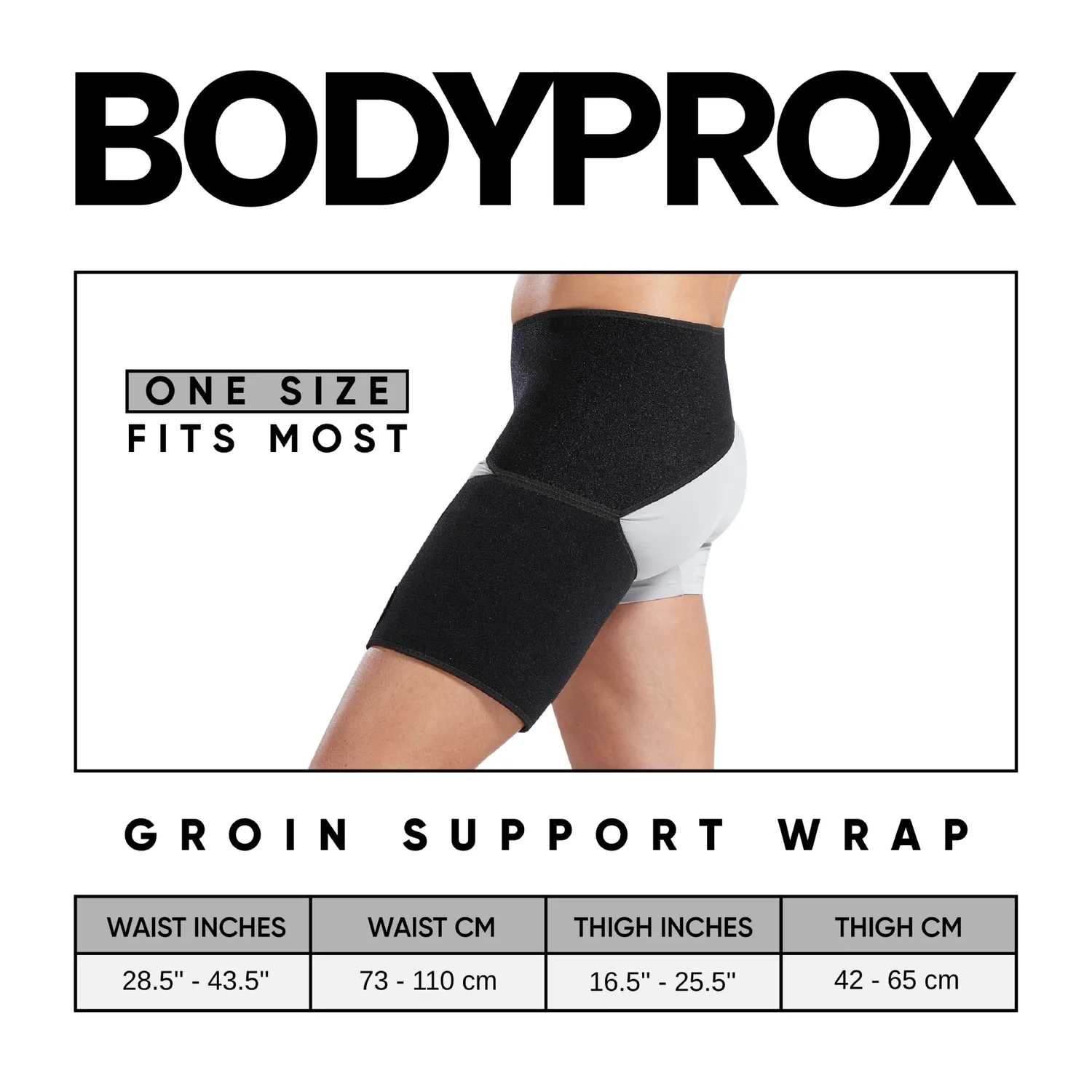 Bodyprox Groin Wrap fascia inguine coscia regolabile unica