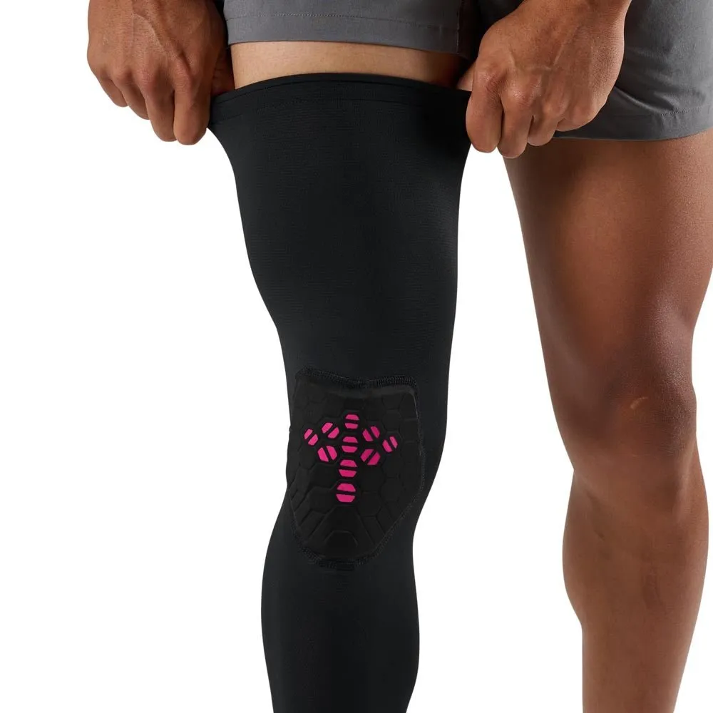 McDavid HEX Viz manicotto gamba nero/rosa S imbottito