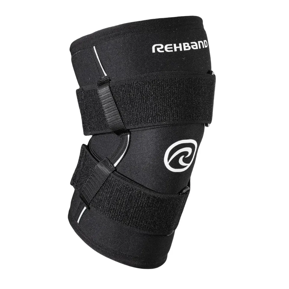 Rehband Power Max Dual-Strap supporto ginocchio 7mm nero singolo