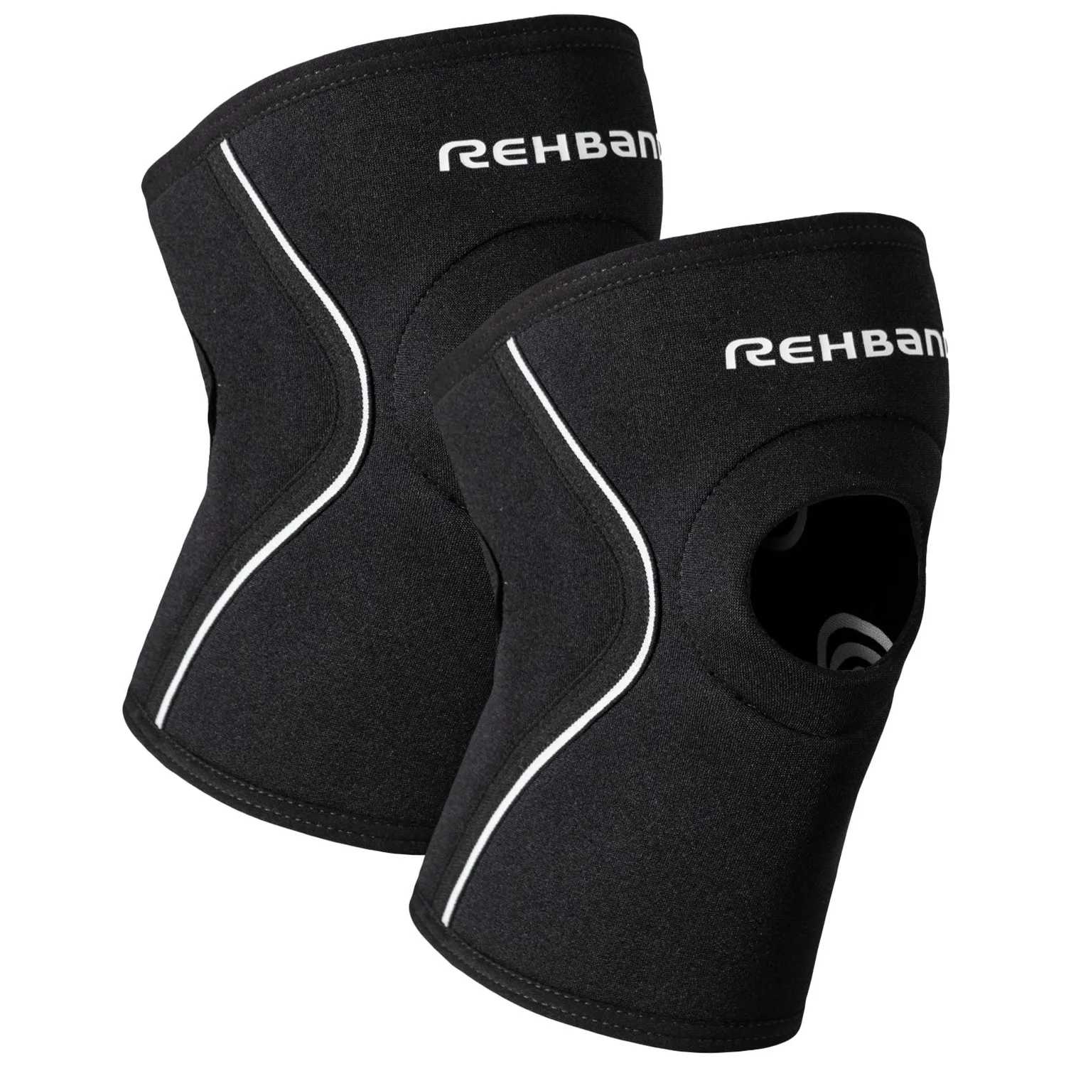 Rehband Open-Patella Knee Sleeve ginocchiera nero singolo