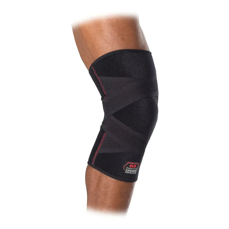 McDavid Cross Compression ginocchiera nera regolabile