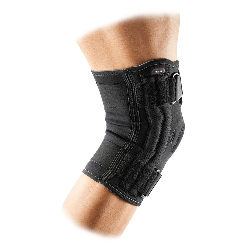 McDavid 425 ginocchiera nera stecche e cinghie