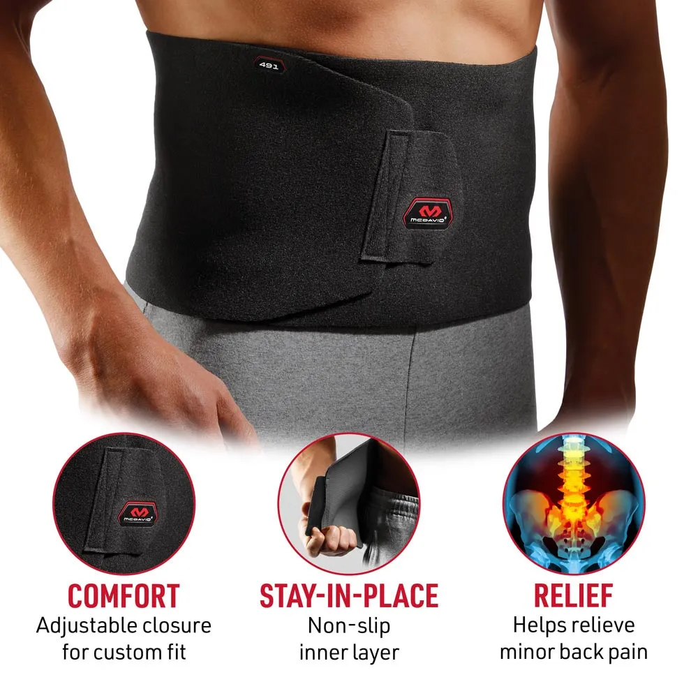 McDavid 491 Fascia Lombare Termica Nera Neoprene