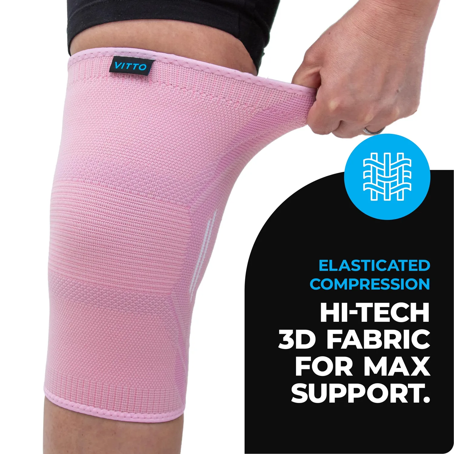 VITTO Knee Support ginocchiera M nero compressione